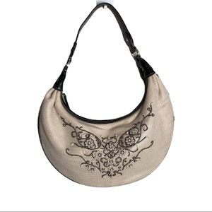 Liz Claiborne Cream Beaded Bag